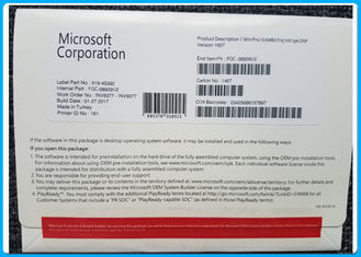 إصدار اللغة الإنجليزية Microsoft Windows 10 Pro Software 32/64 Bit Genuine License OEM Key
