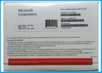 حقيقي يختم مايكروسوفت ويندوز 10 برو البرامج 64 بت دي في دي مع رخصة تصنيع المعدات الأصلية