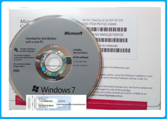 أصلي مايكروسوفت ويندوز 7 برو OEM مفتاح 64 بت دي في دي / شهادة توثيق البرامج مفتاح الترخيص