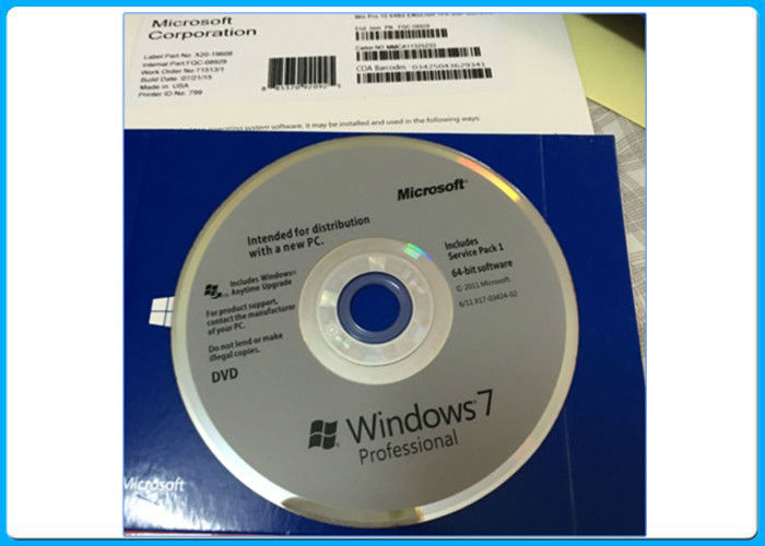 الأصلية مايكروسوفت ويندوز 7 المهنية برو 64 بت نسخة كاملة مختومة مربع OEM